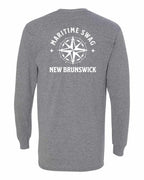 Maritime Swag NB Compass Left Chest and Back Long Sleeve Tee - Unisex