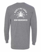 Maritime Swag NB Octopus Left Chest and Back Long Sleeve Tee - Unisex