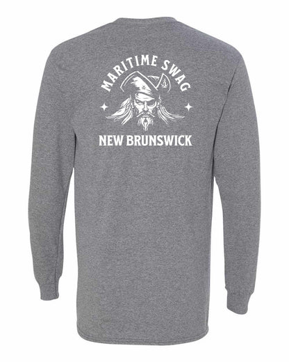 Maritime Swag New Brunswick Pirate Left Chest and Back Long Sleeve Tee