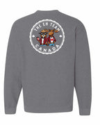 Eh Team Left Chest and Back Crewneck Sweatshirt - Gildan Canada (sewn Internationally) - Unisex