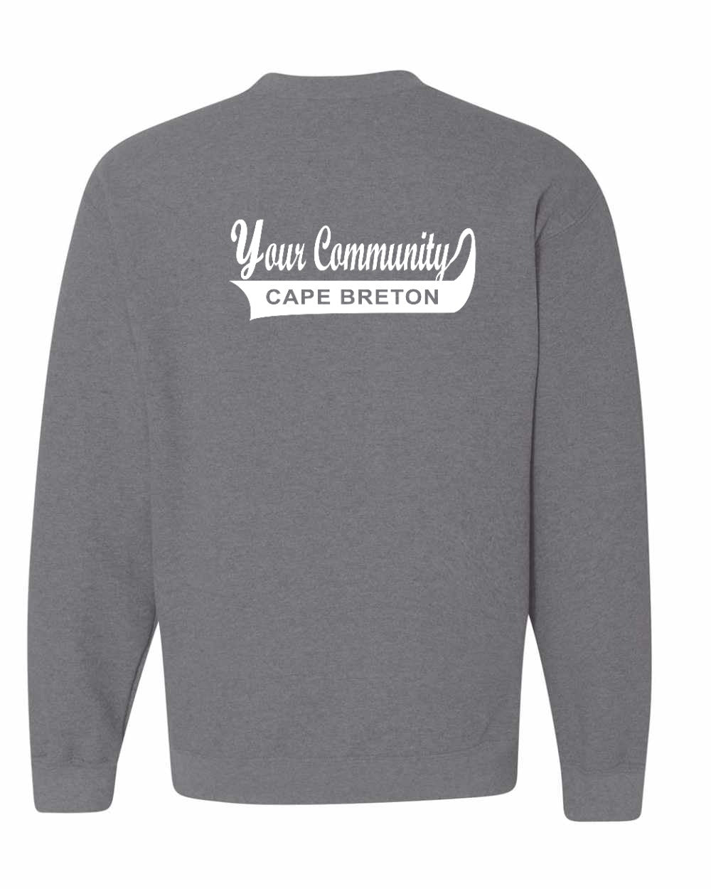 Custom Your Community Swoop (CB) Left Chest and Back Crewneck Sweatshirt - Unisex