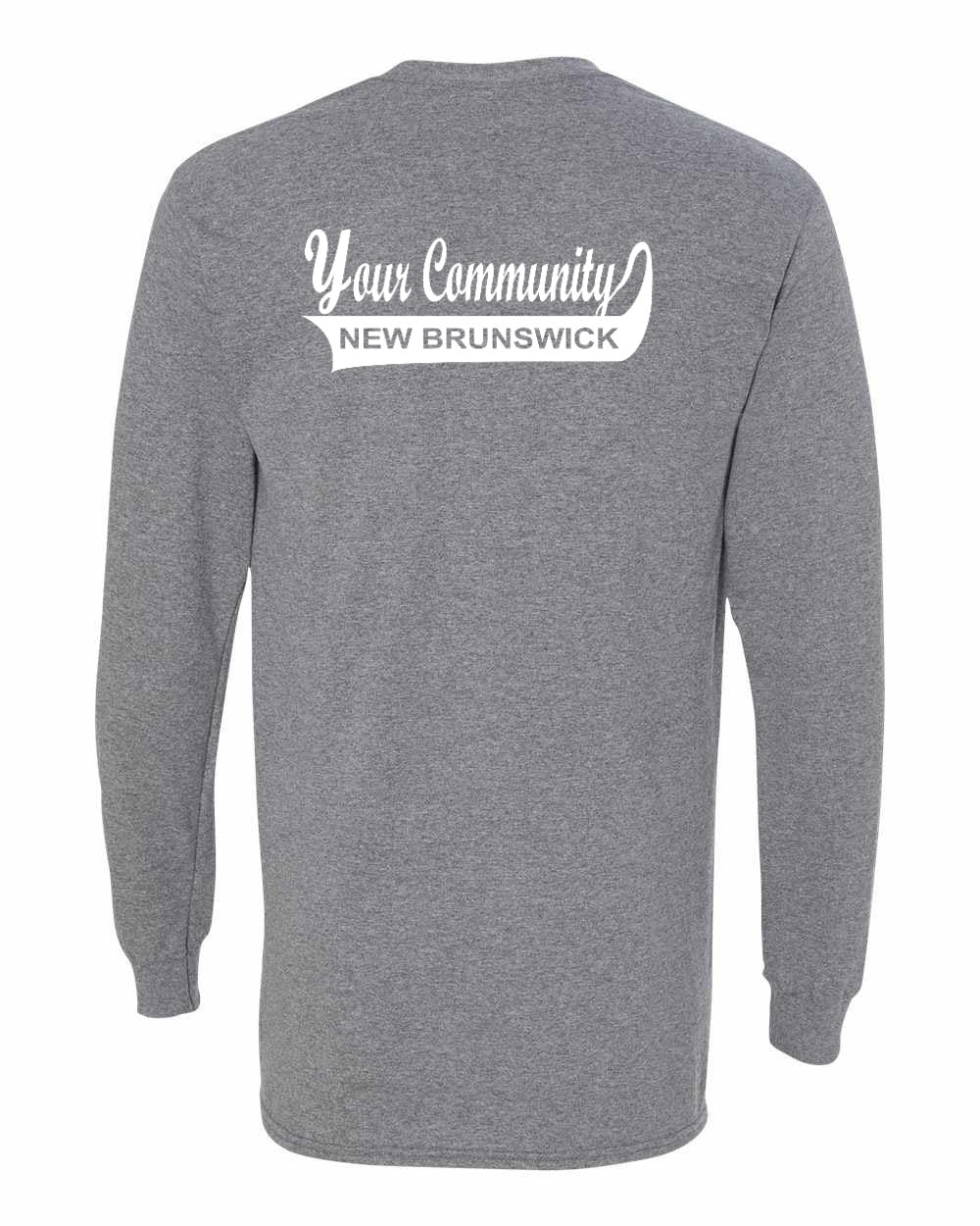 Your Community Swoop NB Left Chest and Back Long Sleeve Tee - Unisex
