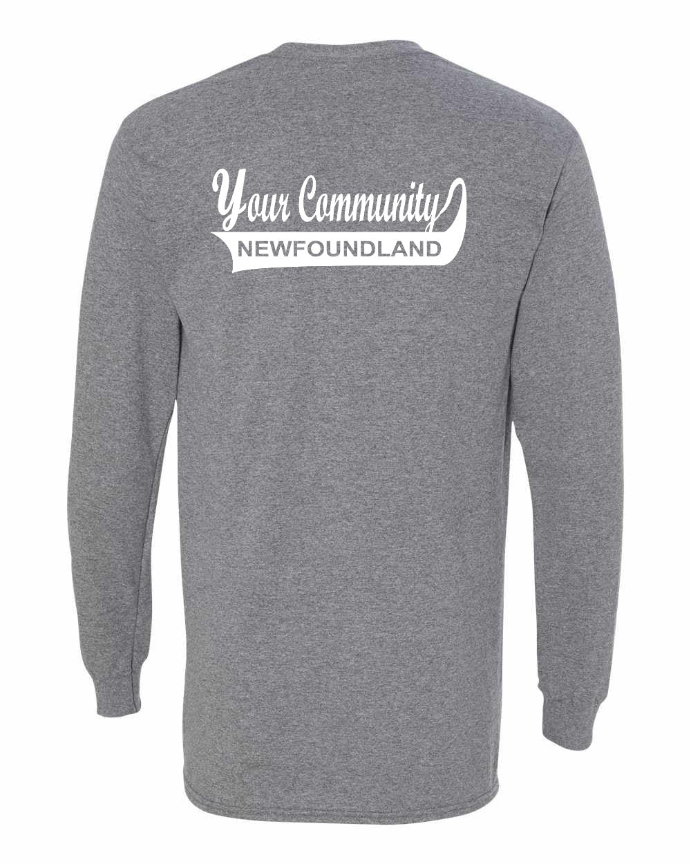 Custom Your Community Swoop (NFLD) Left Chest and Back Long Sleeve - Unisex
