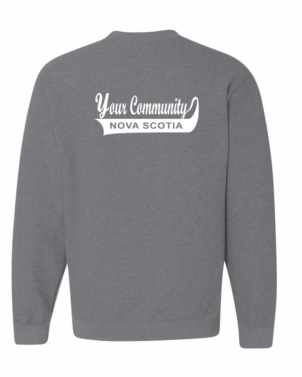 Custom Your Community Swoop (NS) Left Chest and Back Crewneck Sweatshirt - Unisex