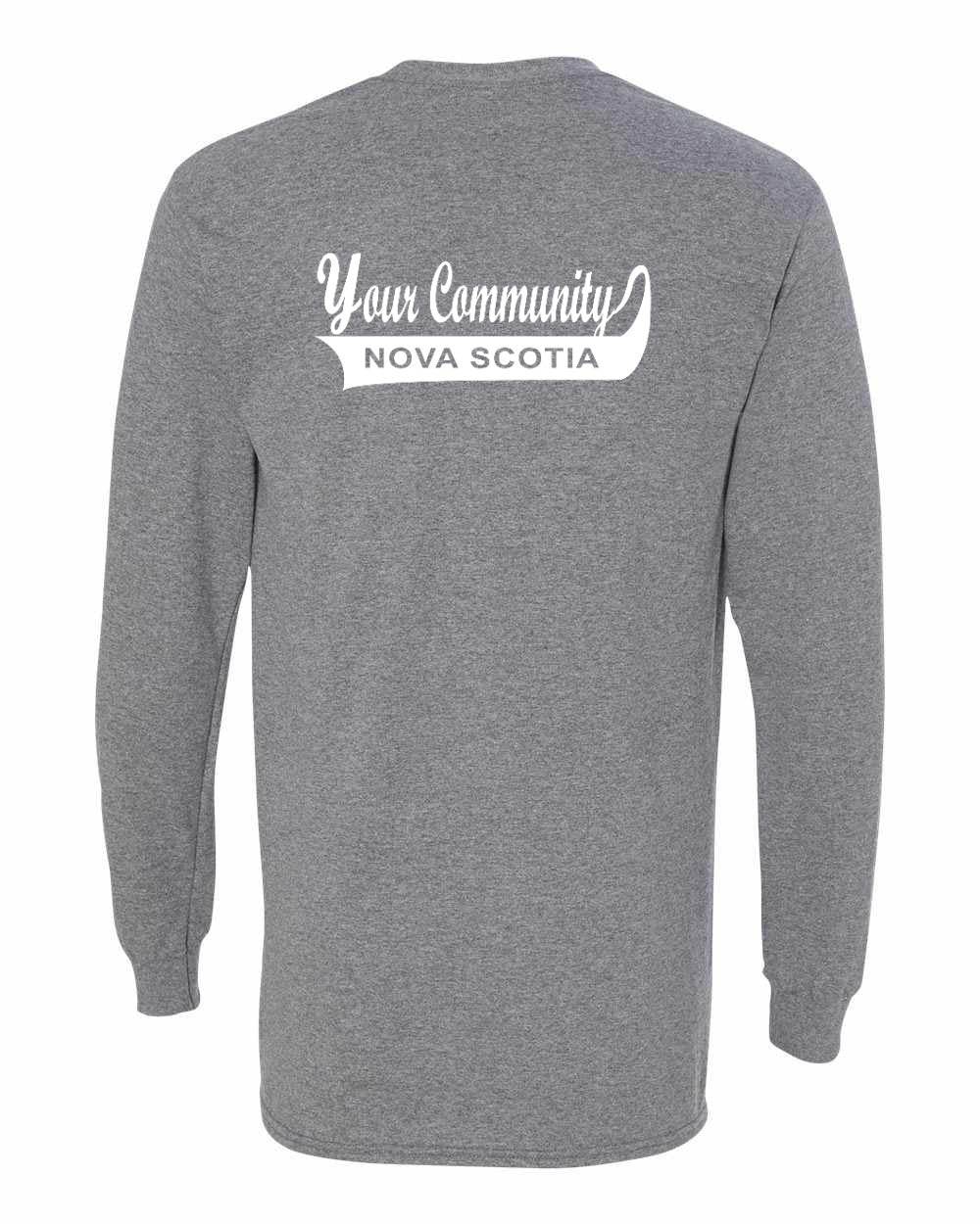 Custom Your Community Swoop (NS) Left Chest and Back Long Sleeve Tee - Unisex