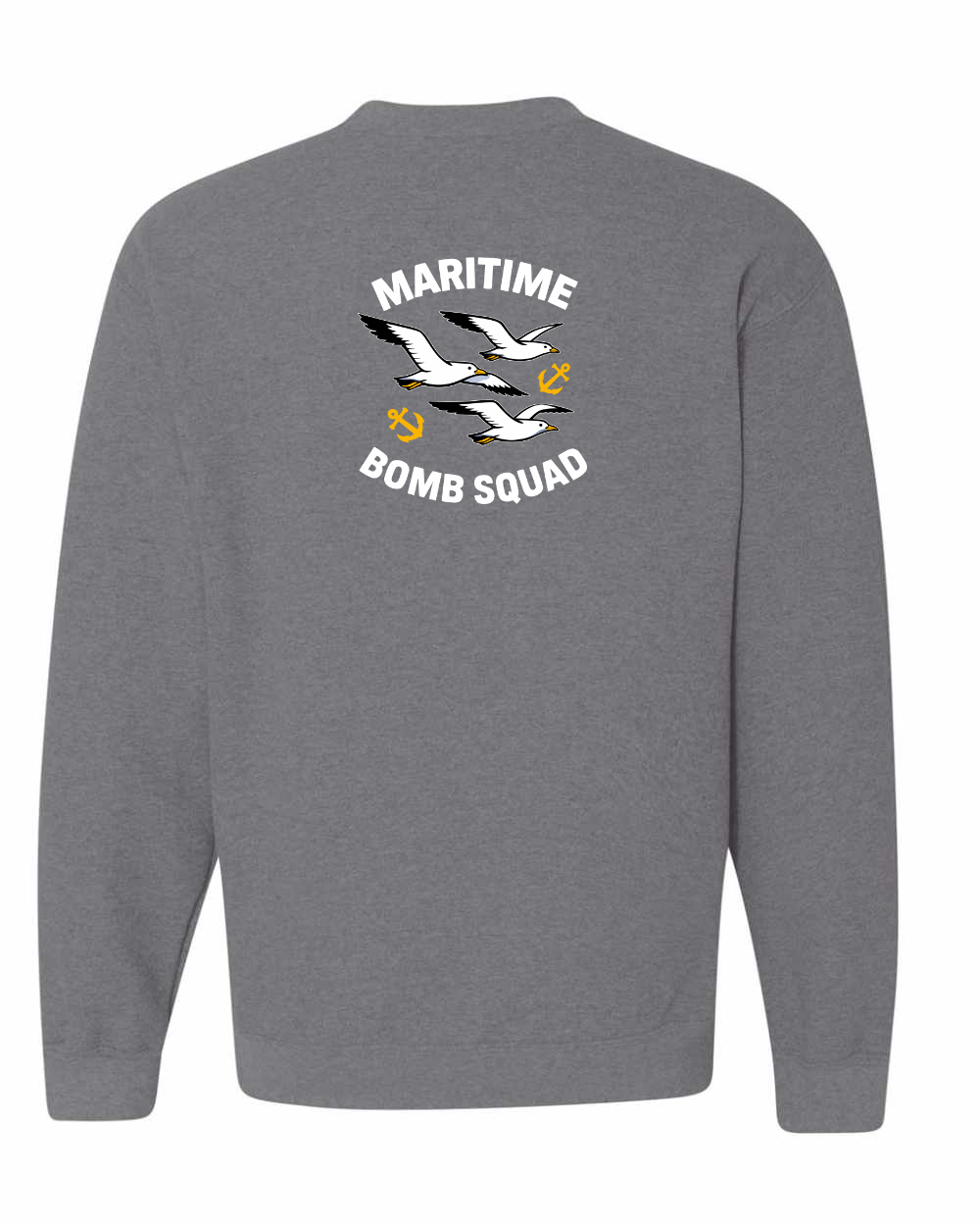 Maritime Bomb Squad Left Chest and Back Crewneck Sweatshirt - Unisex