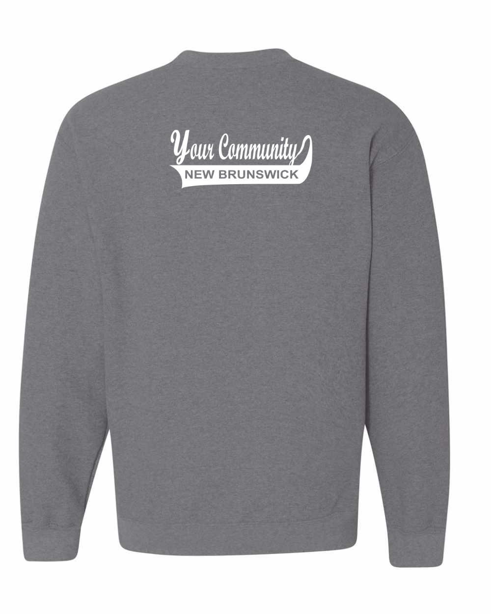Your Community Swoop NB Left Chest and Back Crewneck Sweatshirt - Unisex