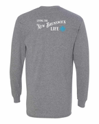 Living the NB Life blue Left Chest and Back Long Sleeve Tee - Unisex