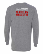 Living in Custom Made in NB Left Chest and Back Long Sleeve Tee - Unisex