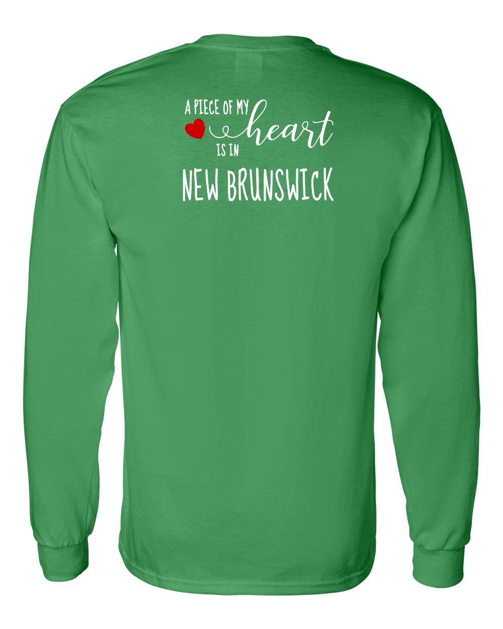A piece of My heart in NB (Red Heart) Left Chest and Back Long Sleeve Tee - Unisex
