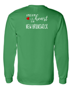 A piece of My heart in NB (Red Heart) Left Chest and Back Long Sleeve Tee - Unisex