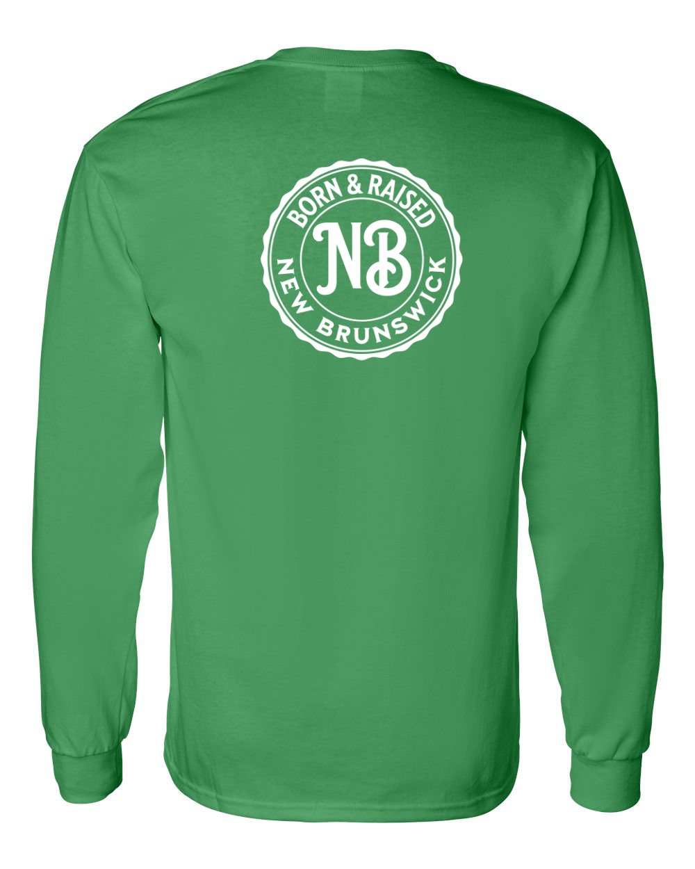 Born & Raised NB Left Chest and Back Long Sleeve Tee - Unisex