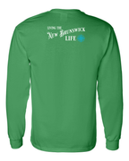 Living the NB Life blue Left Chest and Back Long Sleeve Tee - Unisex