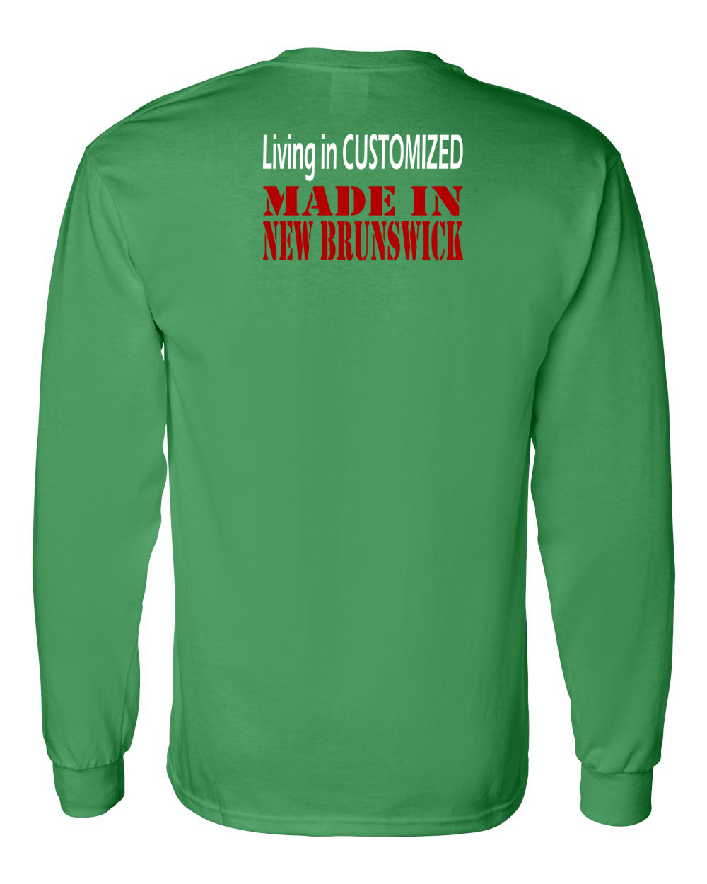 Living in Custom Made in NB Left Chest and Back Long Sleeve Tee - Unisex