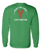 Maritime Swag CB Mandala Red Lobster Left Chest and Back Long Sleeve Tee - Unisex