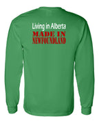 Living Alberta Made in NFLD Left Chest and Back Long Sleeve - Unisex