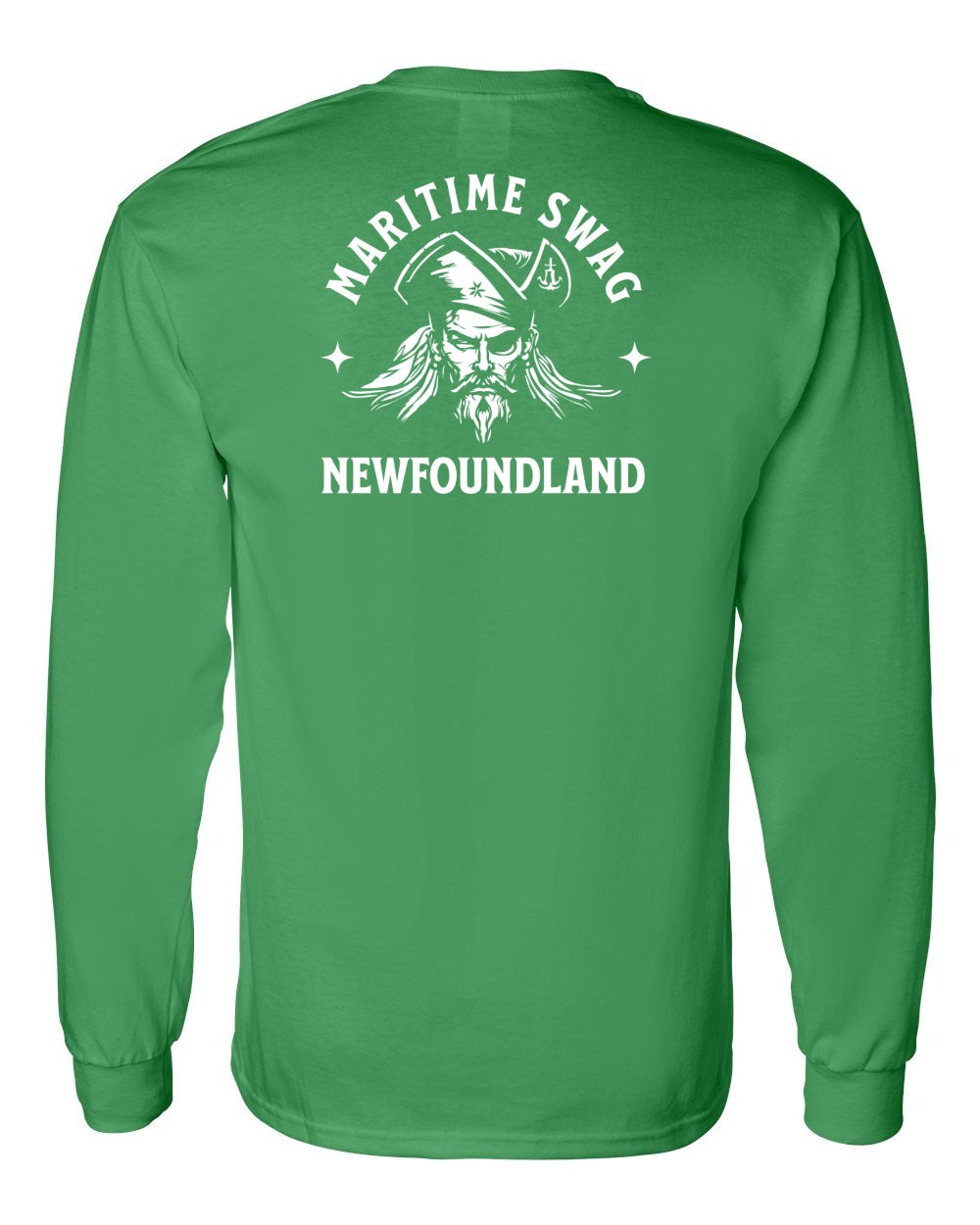 Maritime Swag Newfoundland Pirate Left Chest and Back Long Sleeve