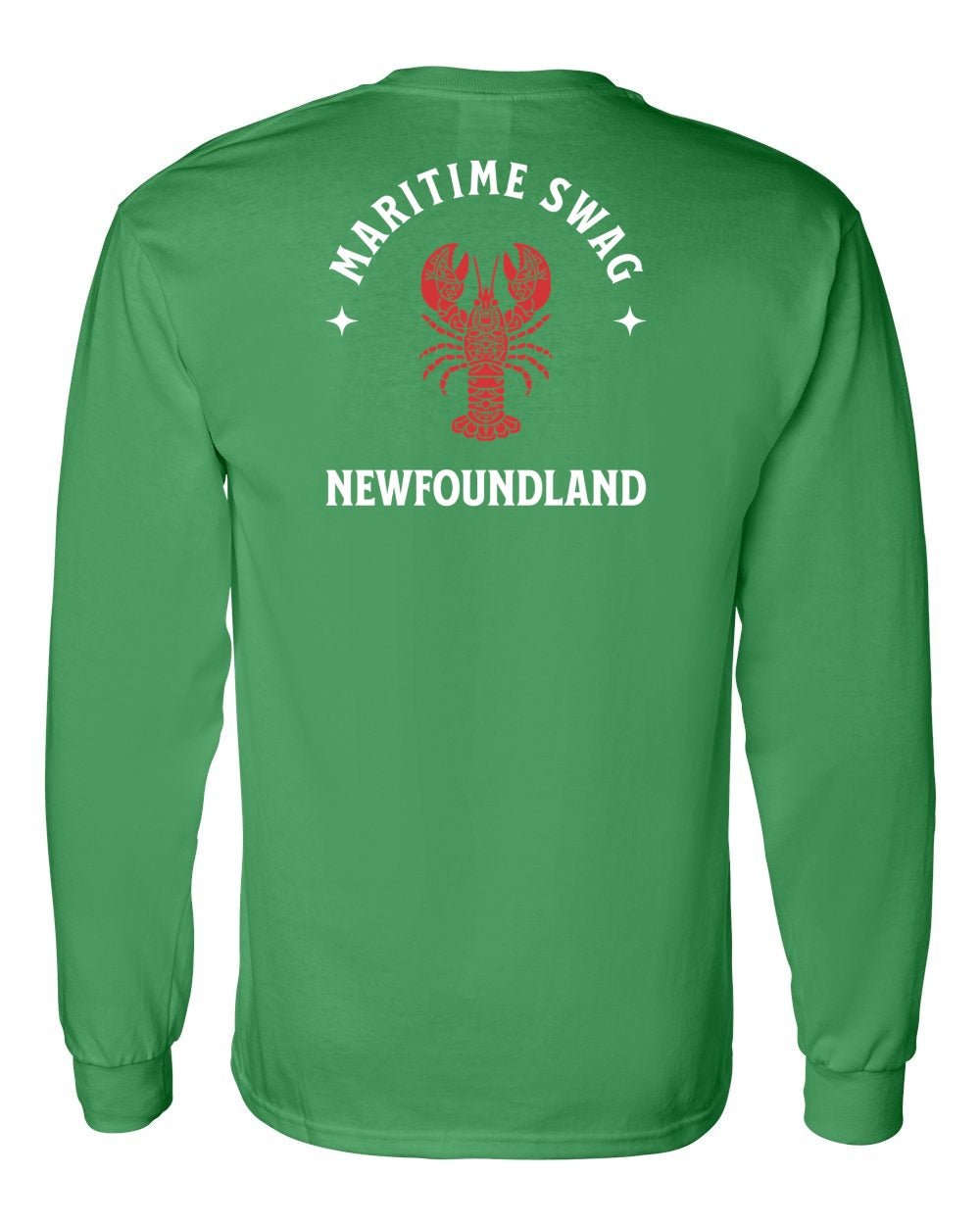 Maritime Swag NFLD Mandala Red Lobster Left Chest and Back Long Sleeve - Unisex