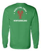 Maritime Swag NFLD Mandala Red Lobster Left Chest and Back Long Sleeve - Unisex