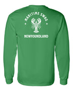 Maritime Swag NFLD Mandala white Lobster Left Chest and Back Long Sleeve - Unisex