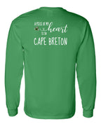 A piece of My heart in CB Tartan Heart Left Chest and Back Long Sleeve Tee - Unisex