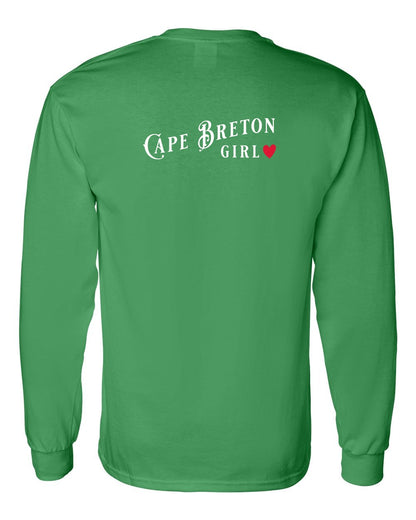 Cape Breton Girl Left Chest and Back Long Sleeve Tee