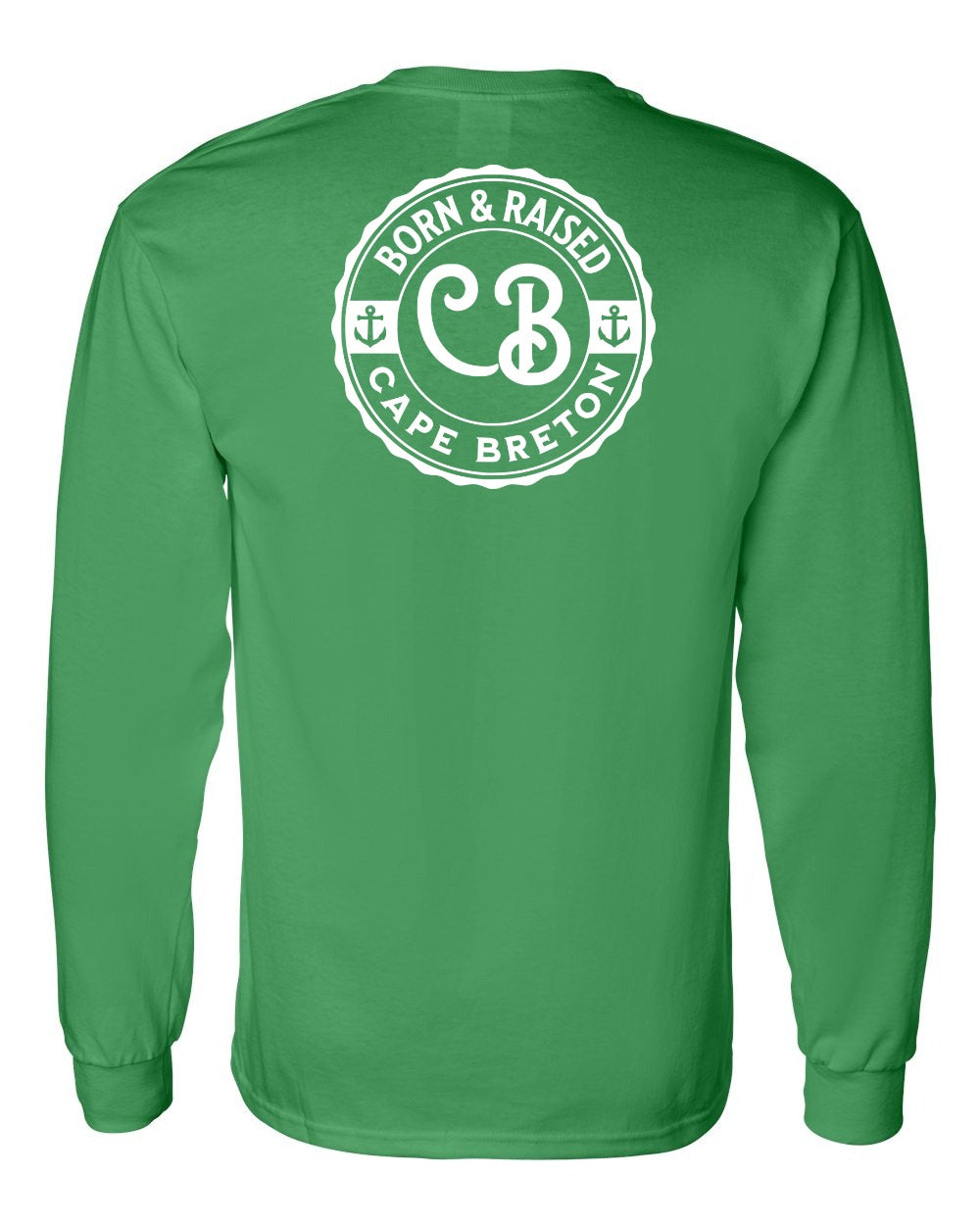 Born & Raised Cape Breton Left Chest and Back Long Sleeve Tee