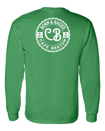 Born & Raised Cape Breton Left Chest and Back Long Sleeve Tee