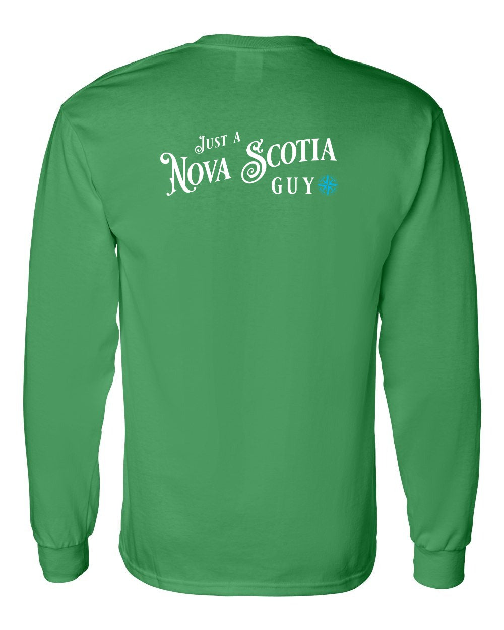 Just a NS Guy Blue Left Chest and Back Long Sleeve Tee - Unisex