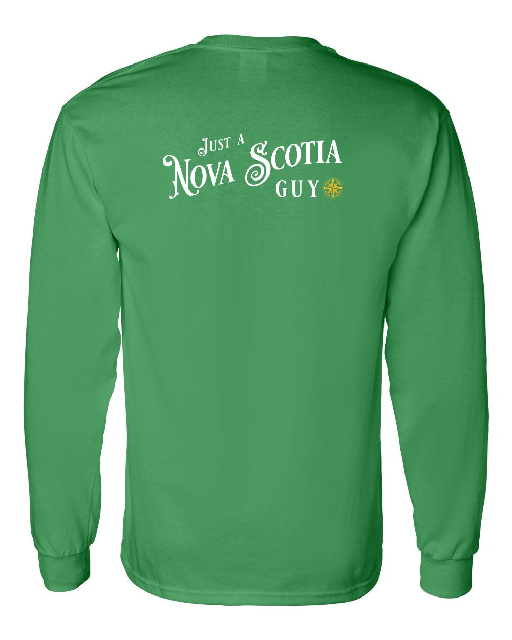 Just a Nova Scotia Guy yellow Left Chest and Back Long Sleeve Tee