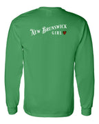 NB Girl Tartan heart Left Chest and Back Long Sleeve Tee - Unisex