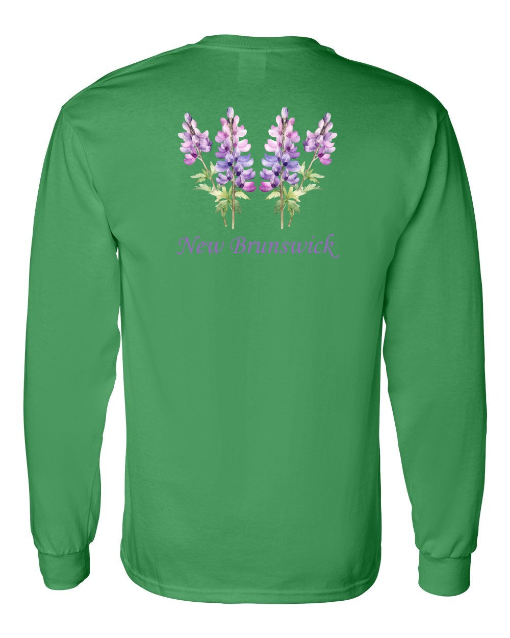 New Brunswick Lupins Left Chest and Back Long Sleeve Tee