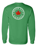 Never 51st Leaf Left Chest and Back Long Sleeve - Gildan Canada (sewn Internationally) - Unisex