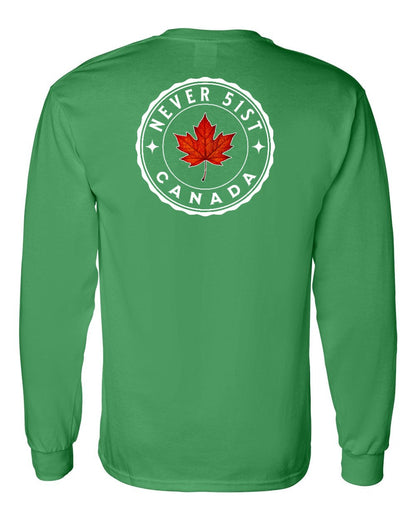 Never 51st Leaf Left Chest and Back Long Sleeve