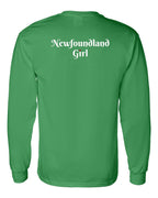 NFLD Girl Heart Dot Left Chest & Back Long Sleeve Tee - Unisex