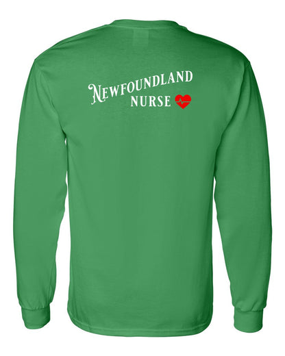 Newfoundland Nurse Left Chest and Back Long Sleeve