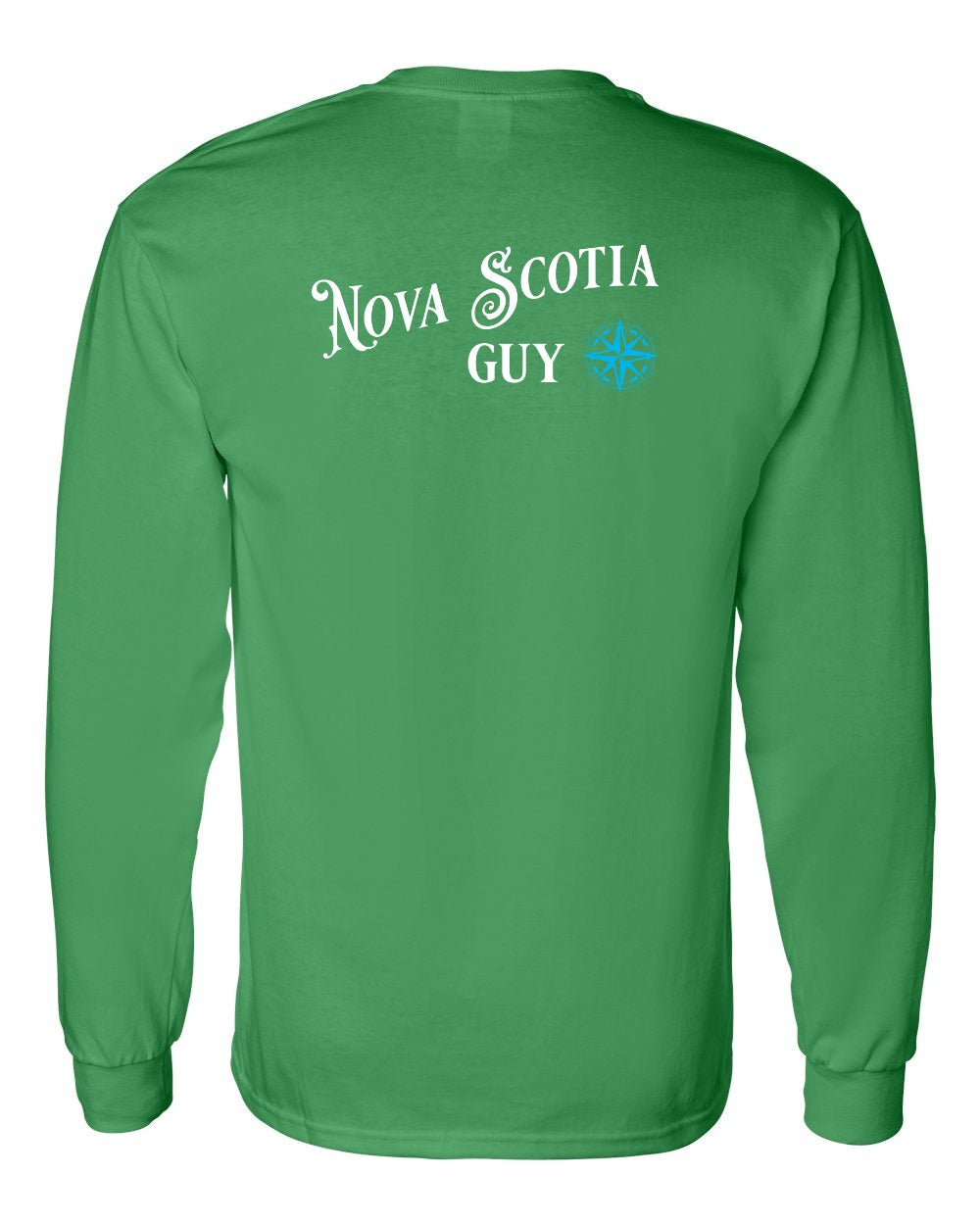 NS Guy Blue Left Chest and Back Long Sleeve Tee - Unisex