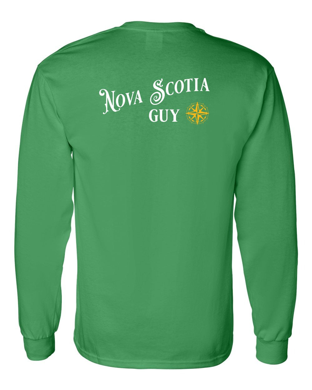 Nova Scotia Guy yellow Left Chest and Back Long Sleeve Tee