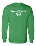 NS Girl Heart Dot Left Chest & Back Long Sleeve Tee - Unisex
