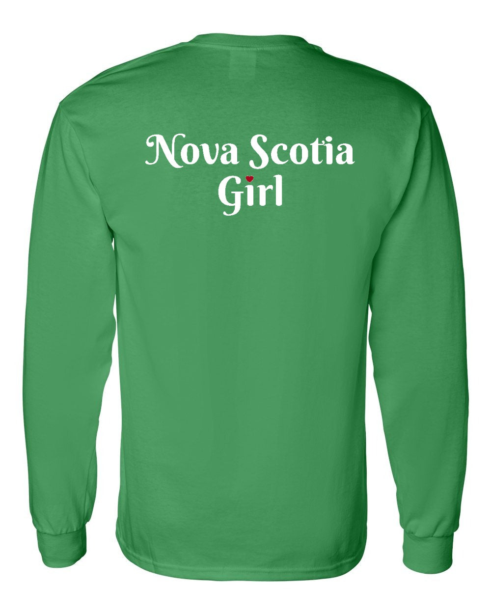 NS Girl Heart Dot Left Chest & Back Long Sleeve Tee - Unisex