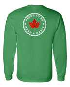 Proud Mean & Nasty Leaf Left Chest and Back Long Sleeve - Gildan Canada (sewn Internationally) - Unisex
