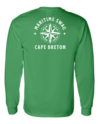 Maritime Swag Cape Breton Compass Left Chest and Back Long Sleeve Tee