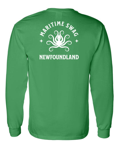 Maritime Swag Newfoundland Octopus Left Chest and Back Long Sleeve