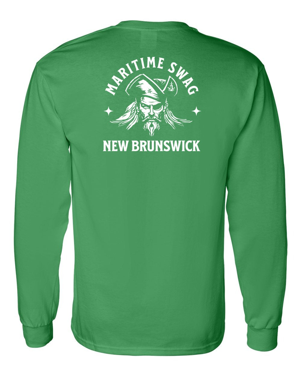 Maritime Swag New Brunswick Pirate Left Chest and Back Long Sleeve Tee