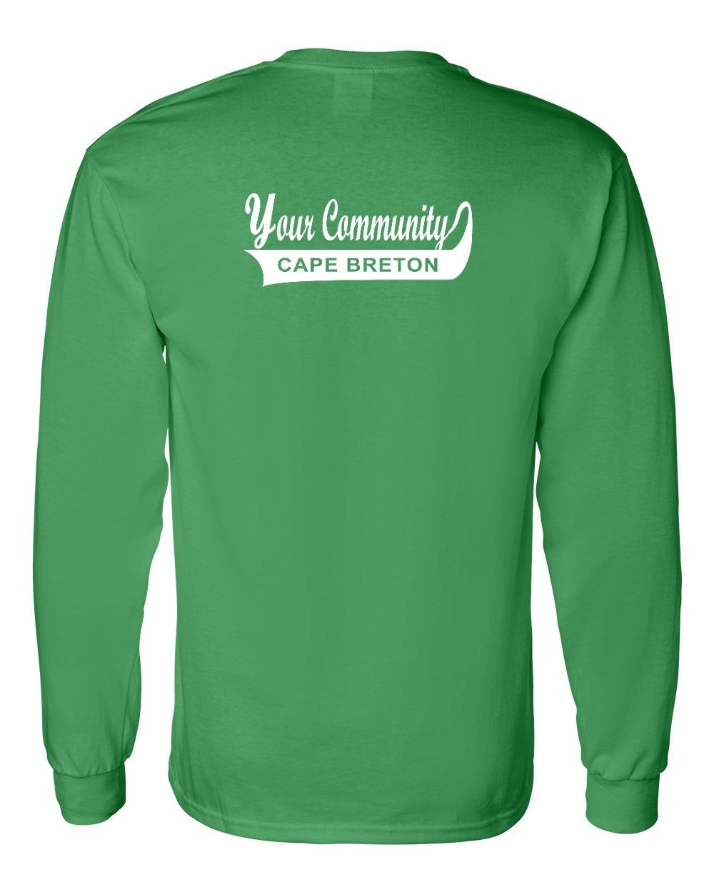 Custom Your Community Swoop (CB) Left Chest and Back Long Sleeve Tee - Unisex