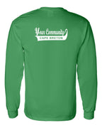 Custom Your Community Swoop (CB) Left Chest and Back Long Sleeve Tee - Unisex
