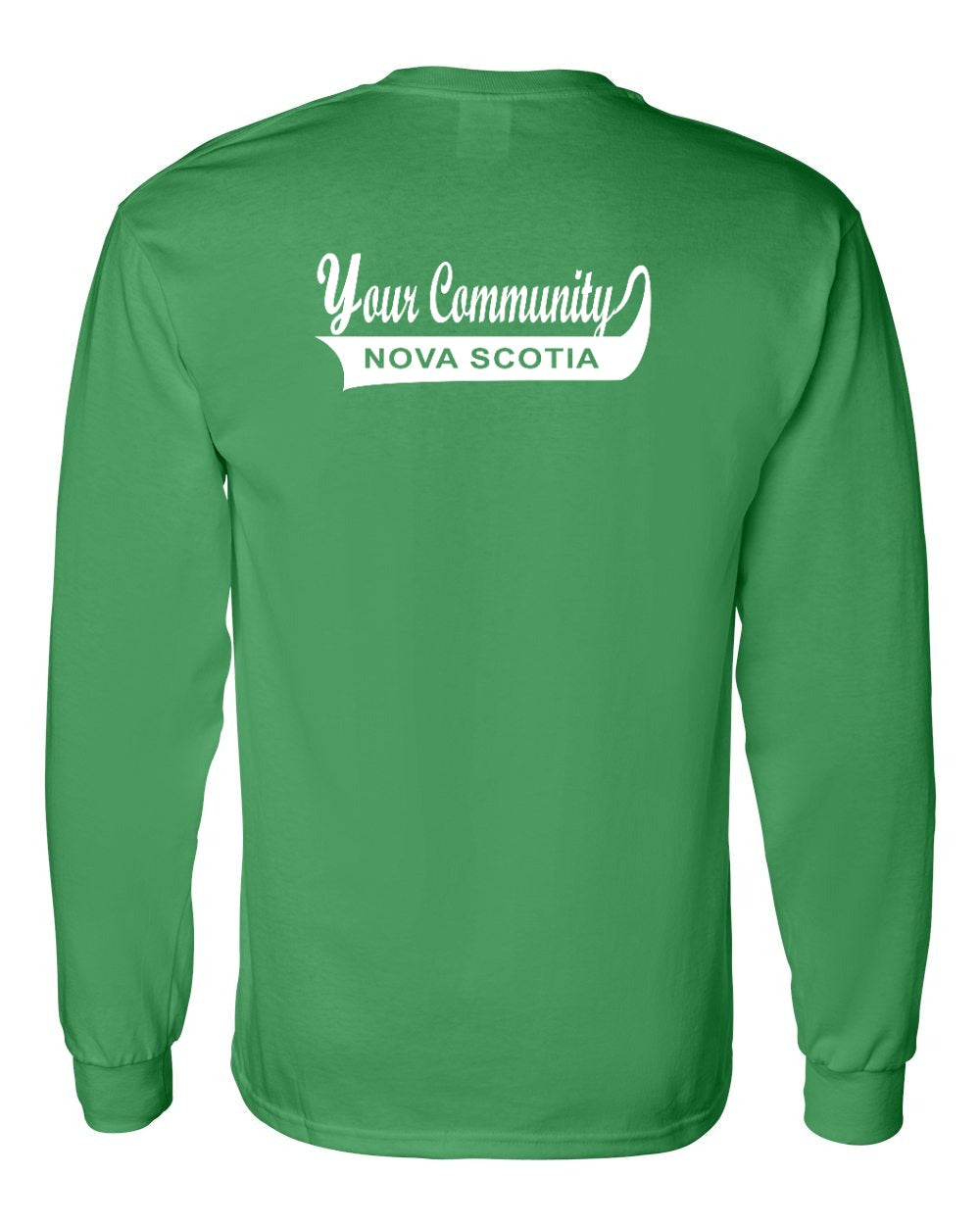 Custom Your Community Swoop (NS) Left Chest and Back Long Sleeve Tee - Unisex