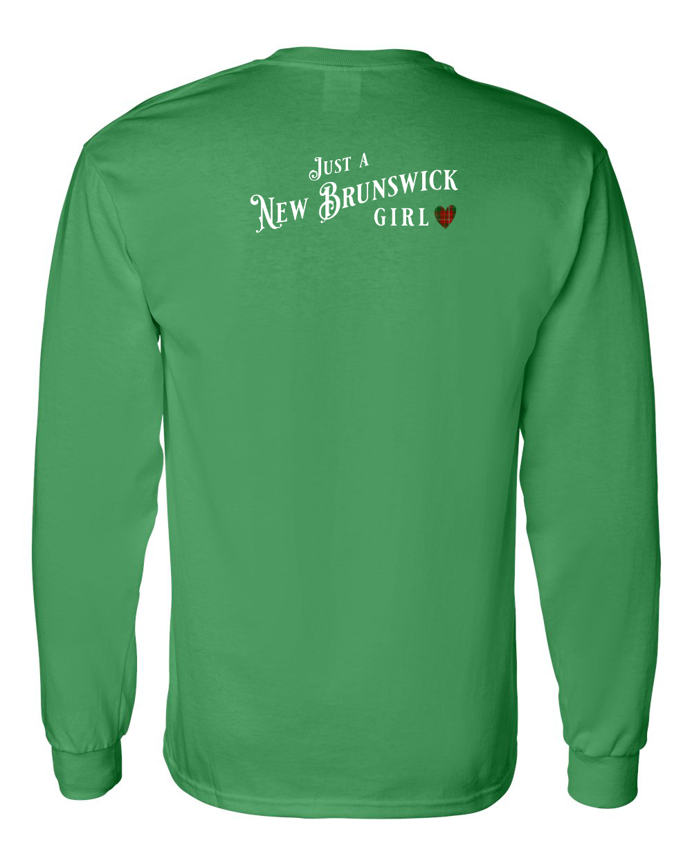 Just a NB Girl Tartan Left Chest and Back Long Sleeve Tee - Unisex