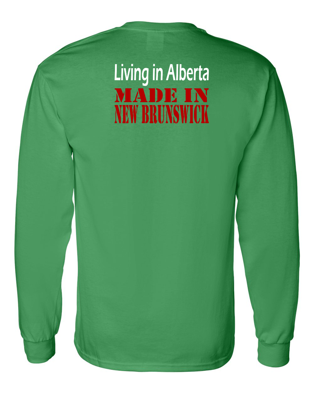 Living Alberta Made in NB Left Chest and Back Long Sleeve Tee - Unisex