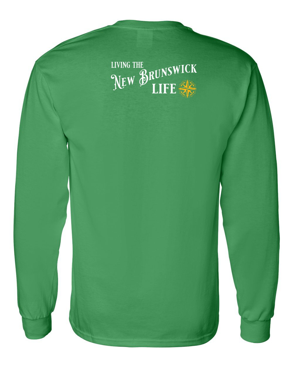 Living the NB Life yellow Left Chest and Back Long Sleeve Tee - Unisex
